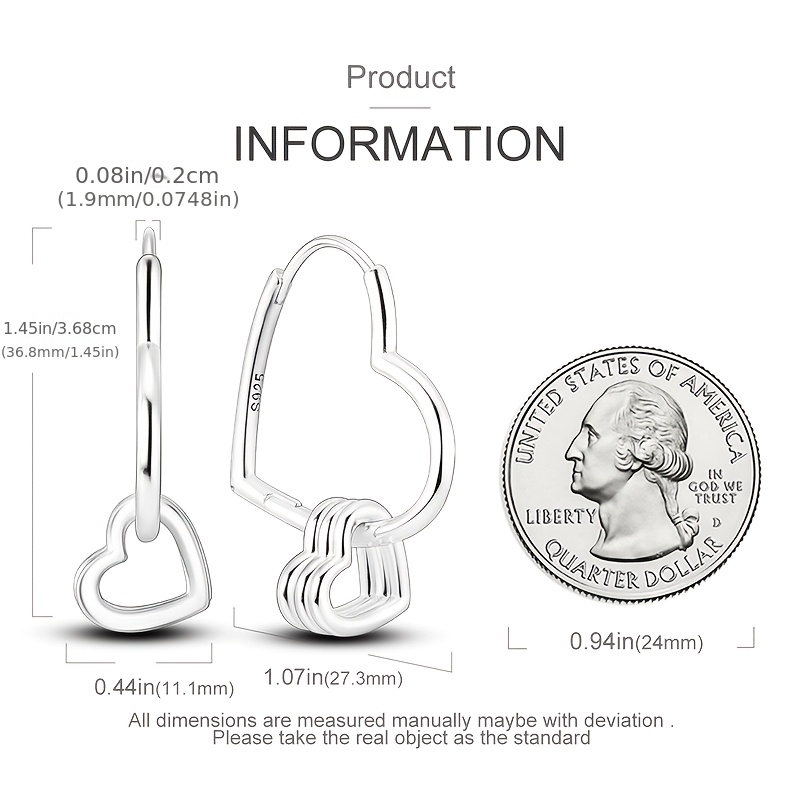 Women's 925 Silver Low-Hypoallergenic Fashion Drop Earrings